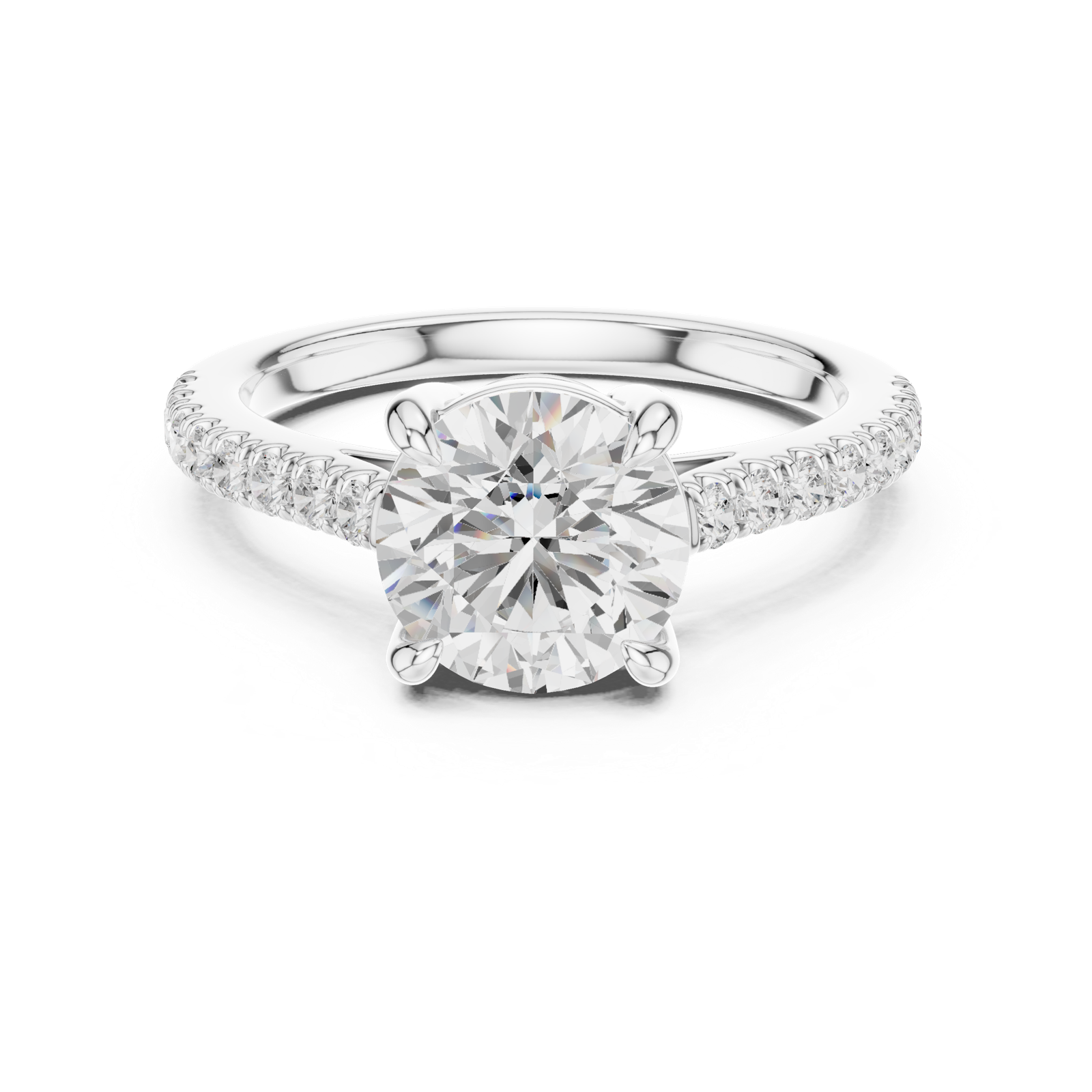 Gold Ring DDLR-882, White Gold, view 4