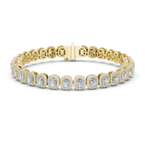 14K Solid Gold Lab Diamond Bracelet, Yellow Gold