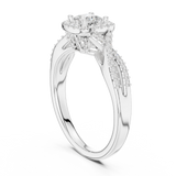 Gold Ring LR-0273, White Gold, view 1