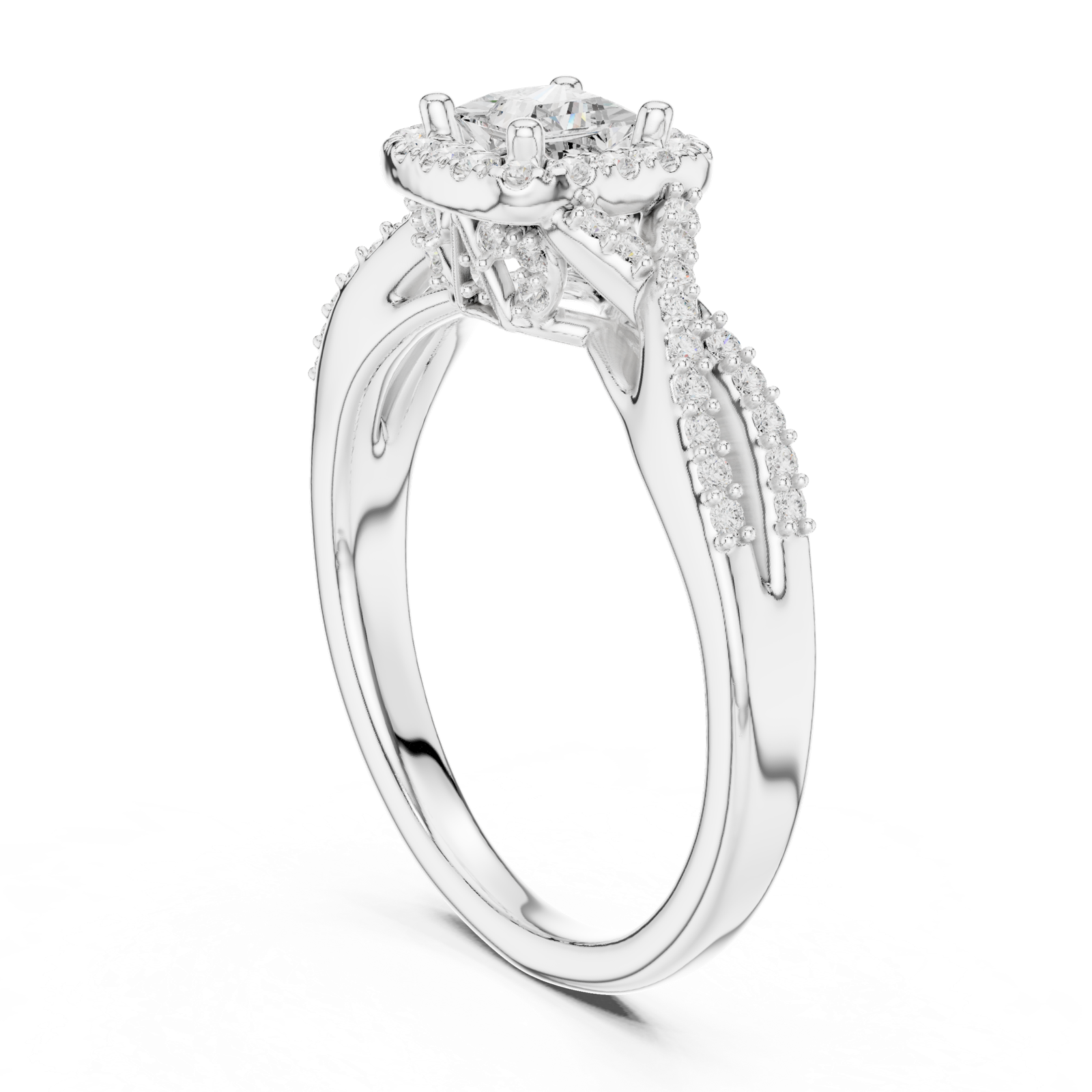 Gold Ring LR-0273, White Gold, view 1