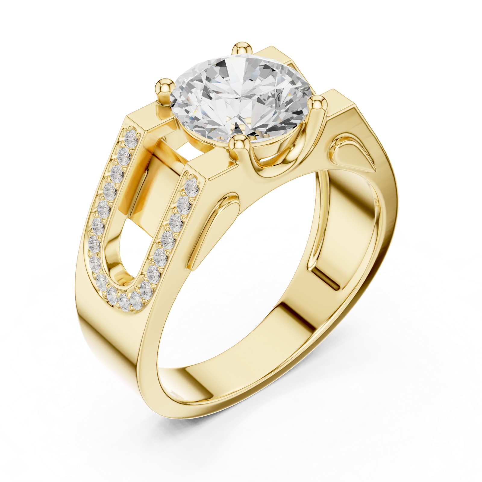 Gold Ring SBMR(45), Yellow Gold, view 2