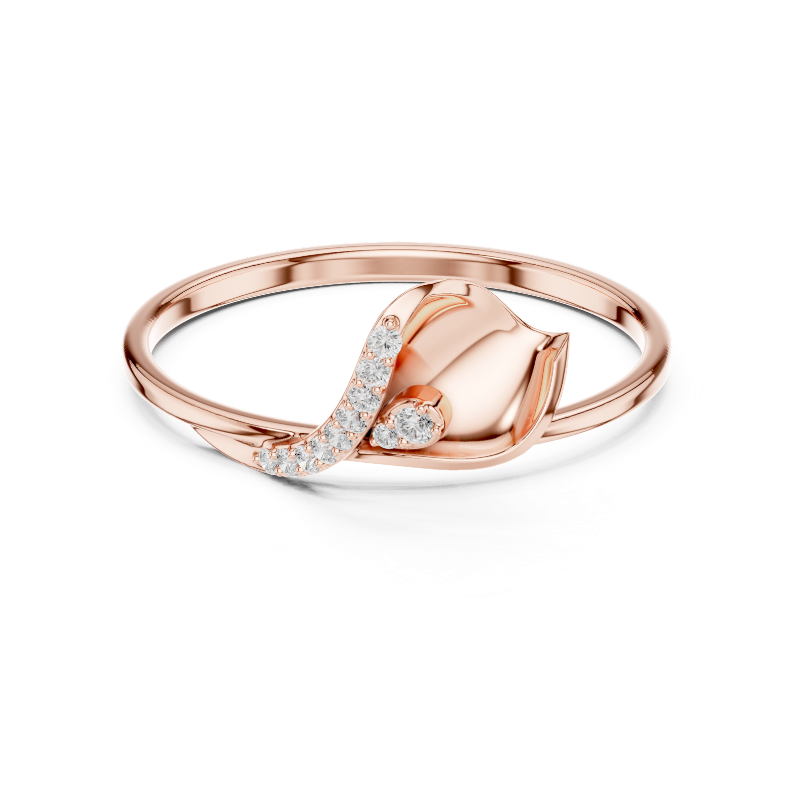 Gold Ring 1 (119), Rose Gold, view 4