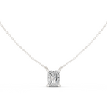 Gold Jewelry DDPO-001, Radiant center stone, White Gold