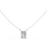 Gold Jewelry DDPO-001, Radiant center stone, White Gold