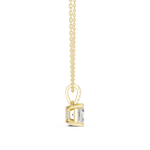 Gold Jewelry, Asscher center stone, Yellow Gold, view 3