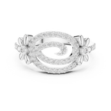 Gold Ring LR-01 (59), White Gold, view 4