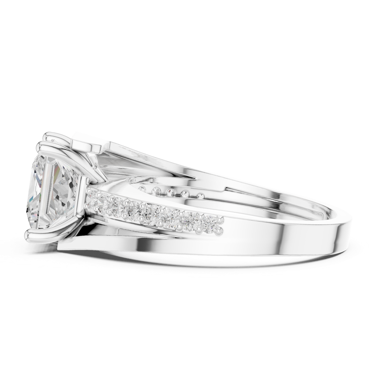 Gold Ring DDLR-395, White Gold, view 3