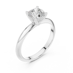 Gold Jewelry L36-6, Cushion center stone, White Gold, view 2