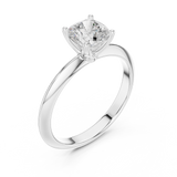 Gold Jewelry L36-6, Cushion center stone, White Gold, view 2