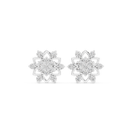 Gold Earrings ALJER-535, White Gold