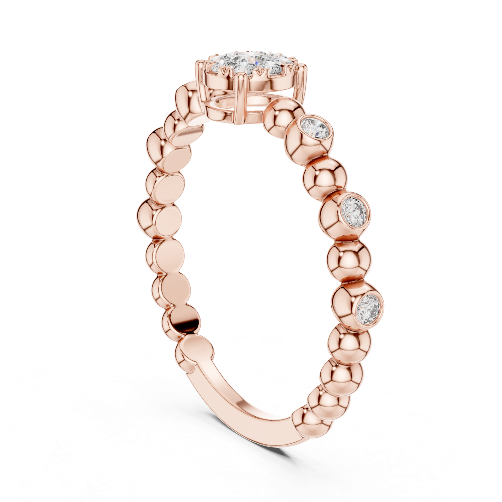 Gold Ring 19-120010L, Rose Gold, view 1