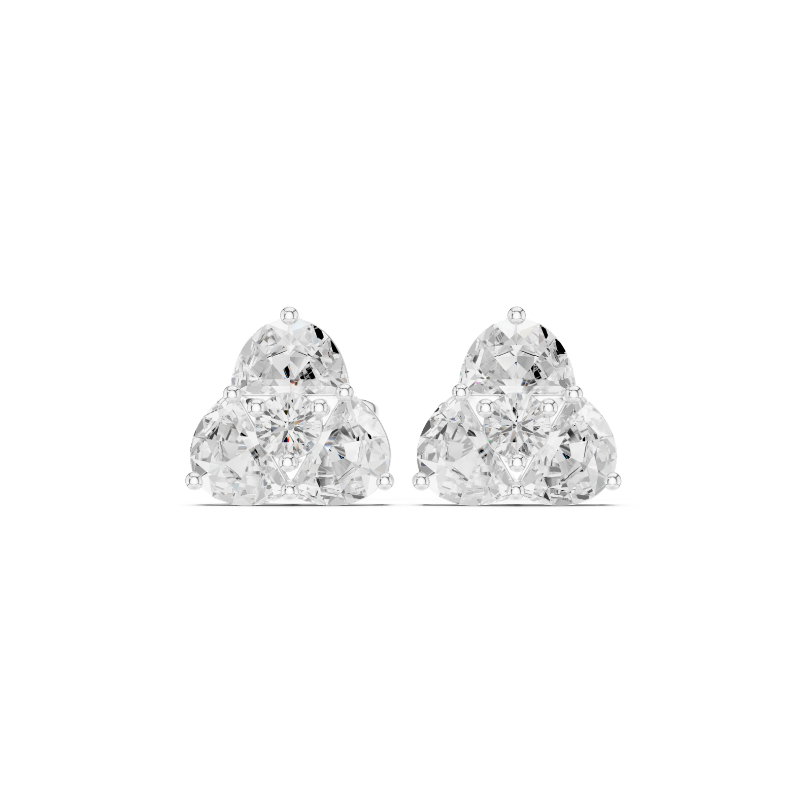 Gold Earrings APS-02-E, White Gold