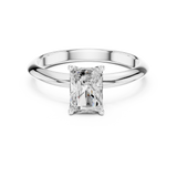Gold Jewelry L36-6, Radiant center stone, White Gold, view 4