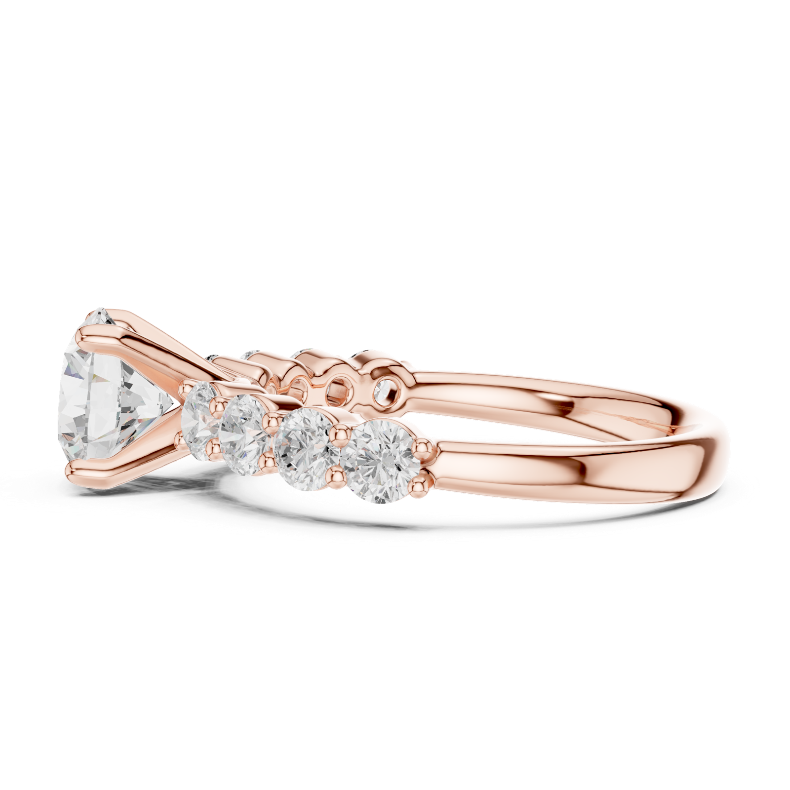 Gold Ring DDLR-642, Rose Gold, view 3