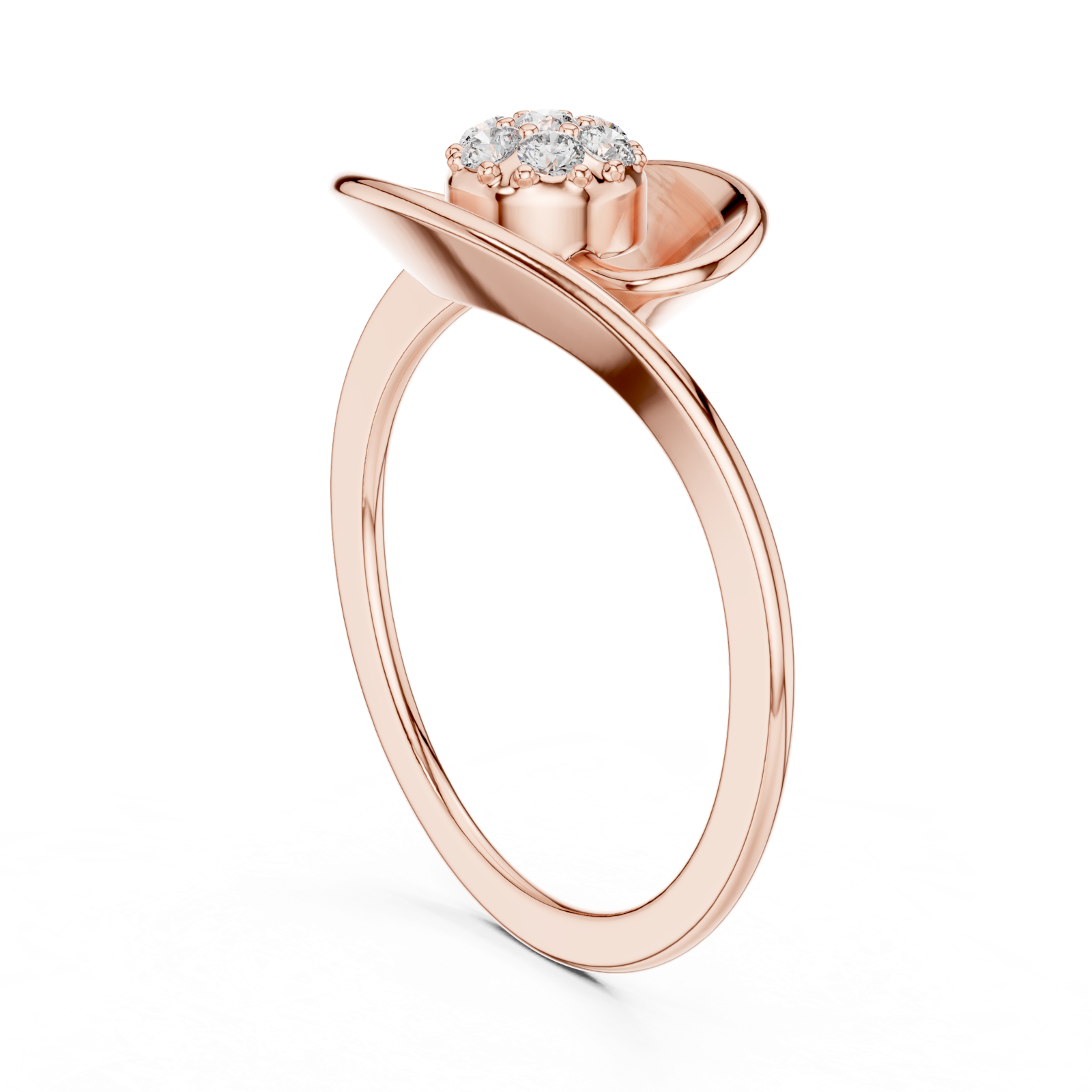 Gold Ring 1 (257), Rose Gold, view 1