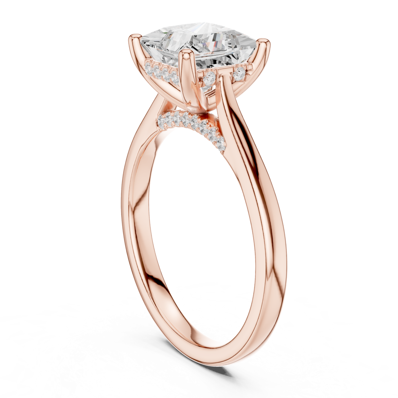 Gold Ring DDLR-988, Rose Gold, view 1