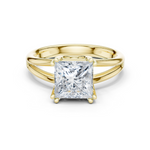 Gold Jewelry L36-7, Princess center stone, Yellow Gold