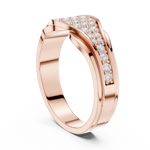Gold Ring DDLR-456, Rose Gold, view 1