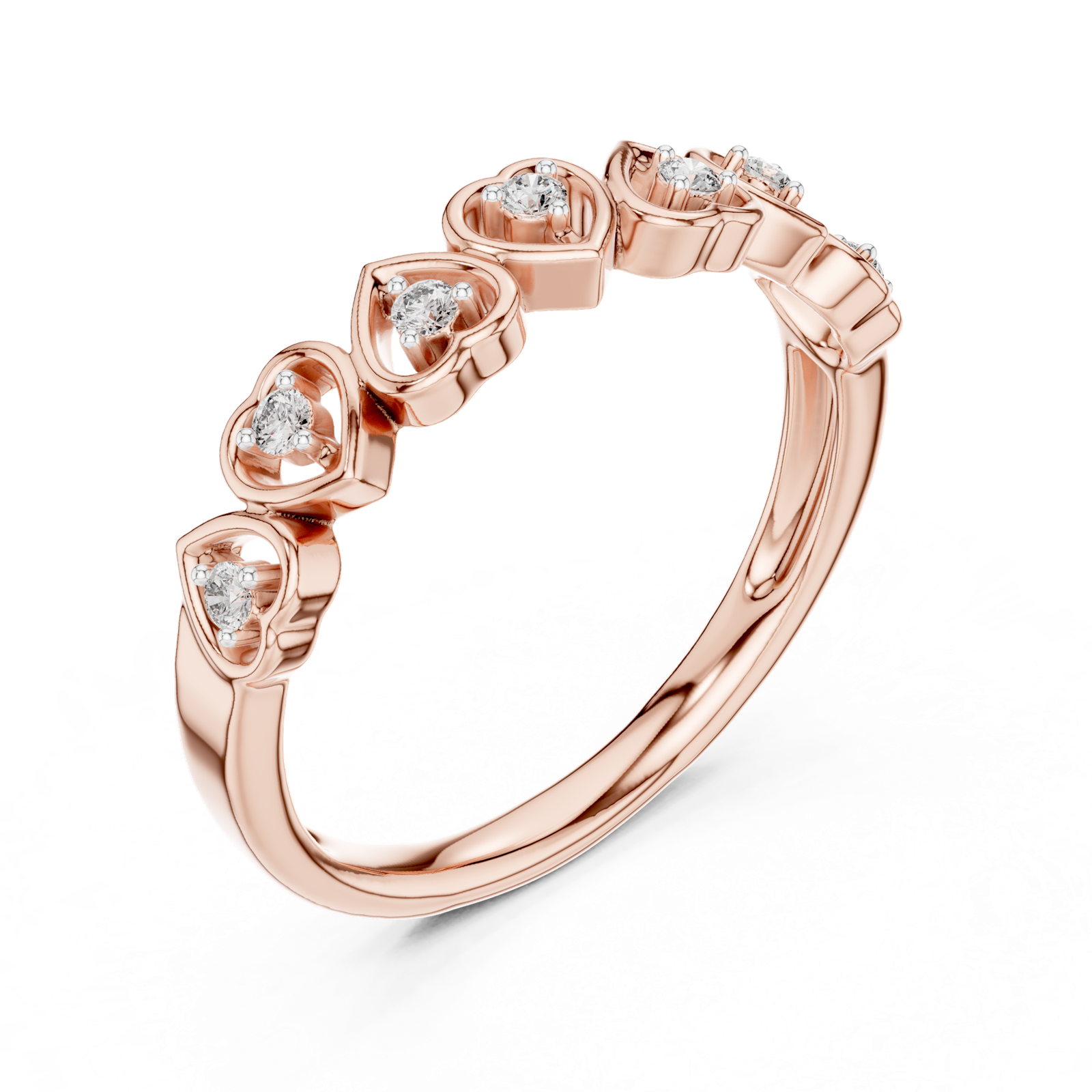 Gold Ring 12-10058@L, Rose Gold, view 2