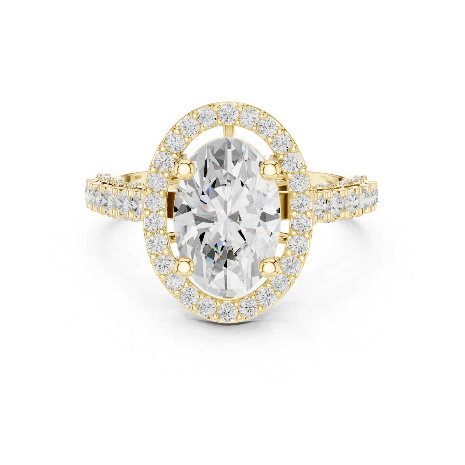 Gold Ring DDLR-410, Yellow Gold, view 4