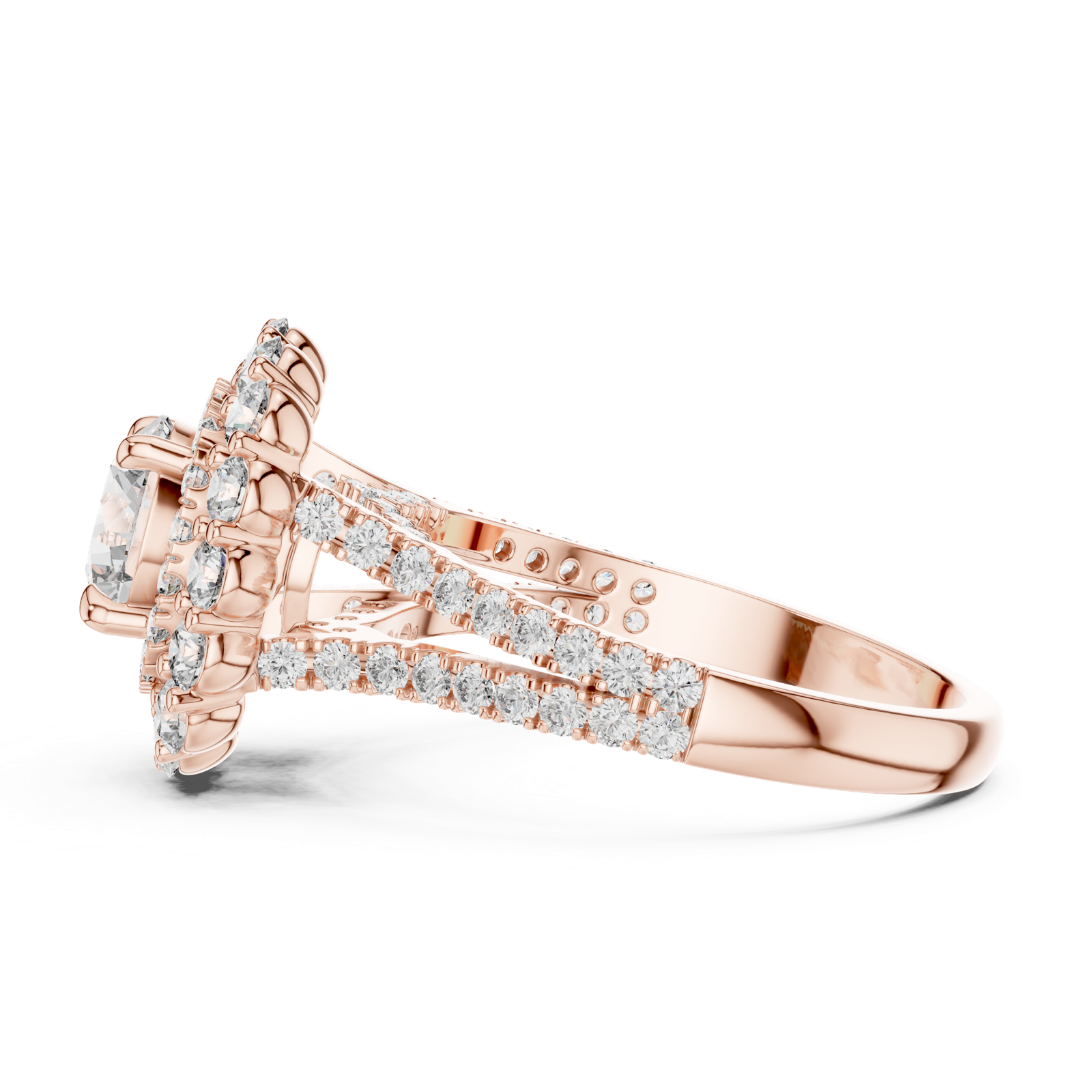 Gold Ring DDLR-011, Rose Gold, view 3