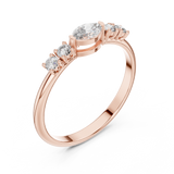 Gold Ring HLR-104, Rose Gold, view 2