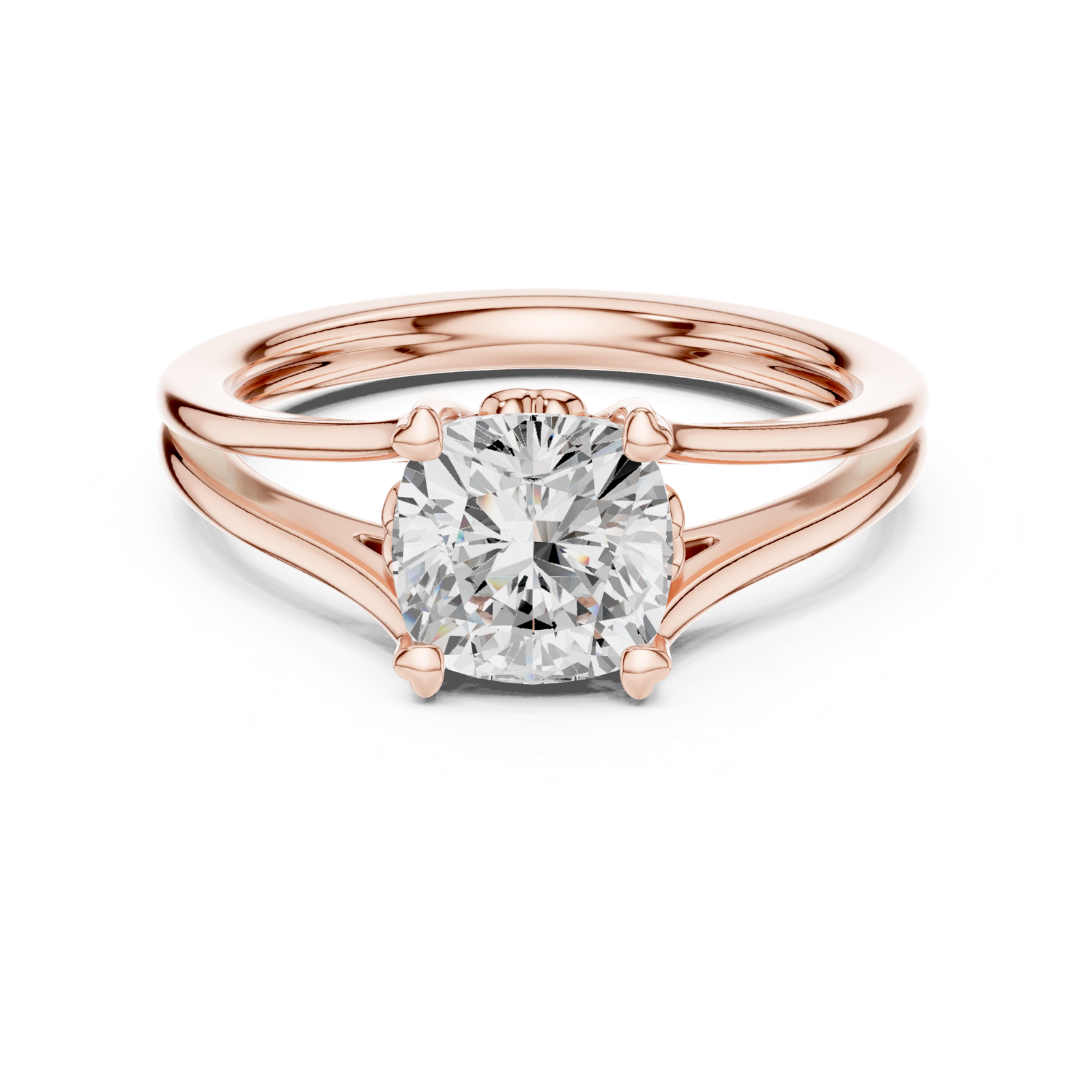 Gold Ring DDLR-574, Rose Gold, view 4