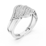 Gold Ring DR-6287, White Gold, view 2