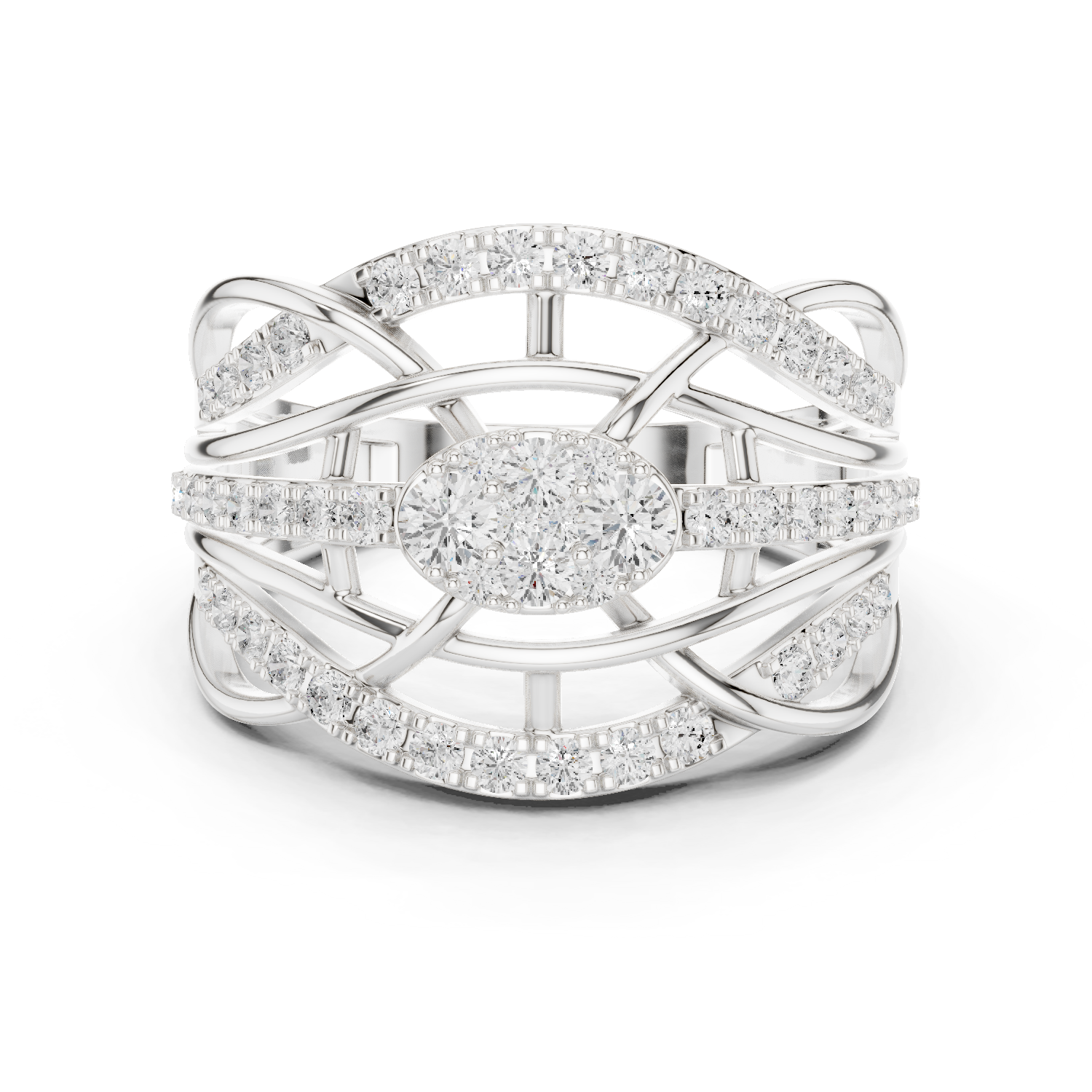 Gold Ring DDLR-769, White Gold