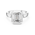 Gold Jewelry L36-3, Emerald center stone, White Gold, view 4