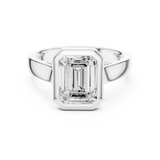 Gold Jewelry L36-3, Emerald center stone, White Gold, view 4