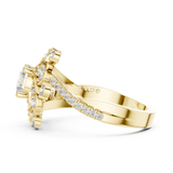 Gold Ring DDLR-187, Yellow Gold, view 3
