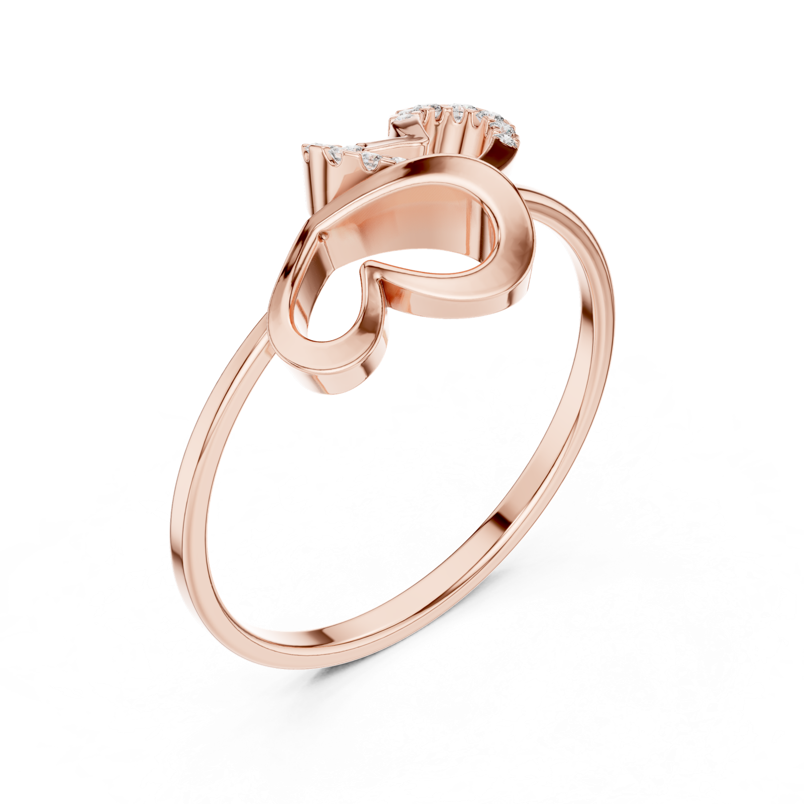 Gold Ring Ledis Ring, Rose Gold, view 2