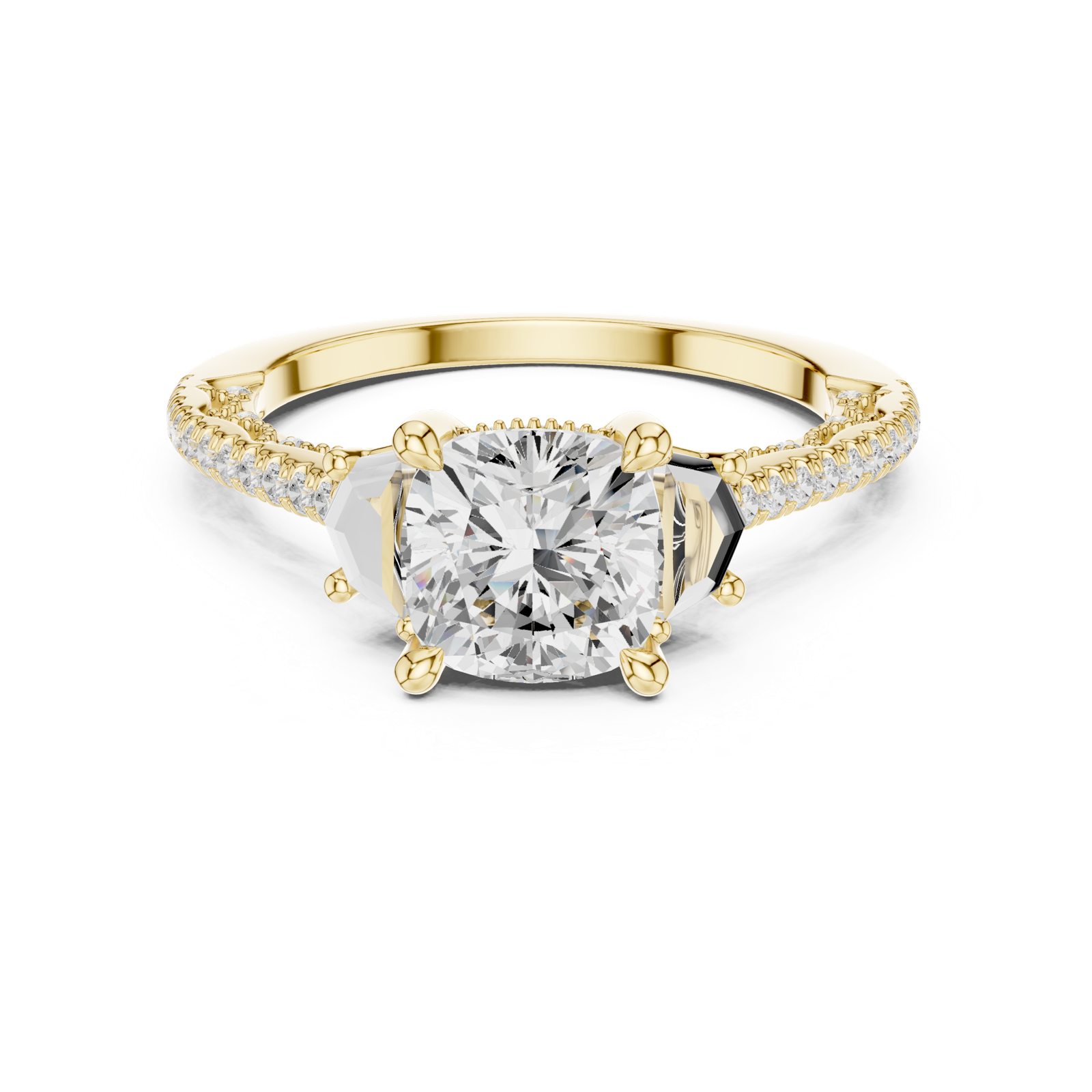 Gold Ring DDLR-283, Yellow Gold, view 4