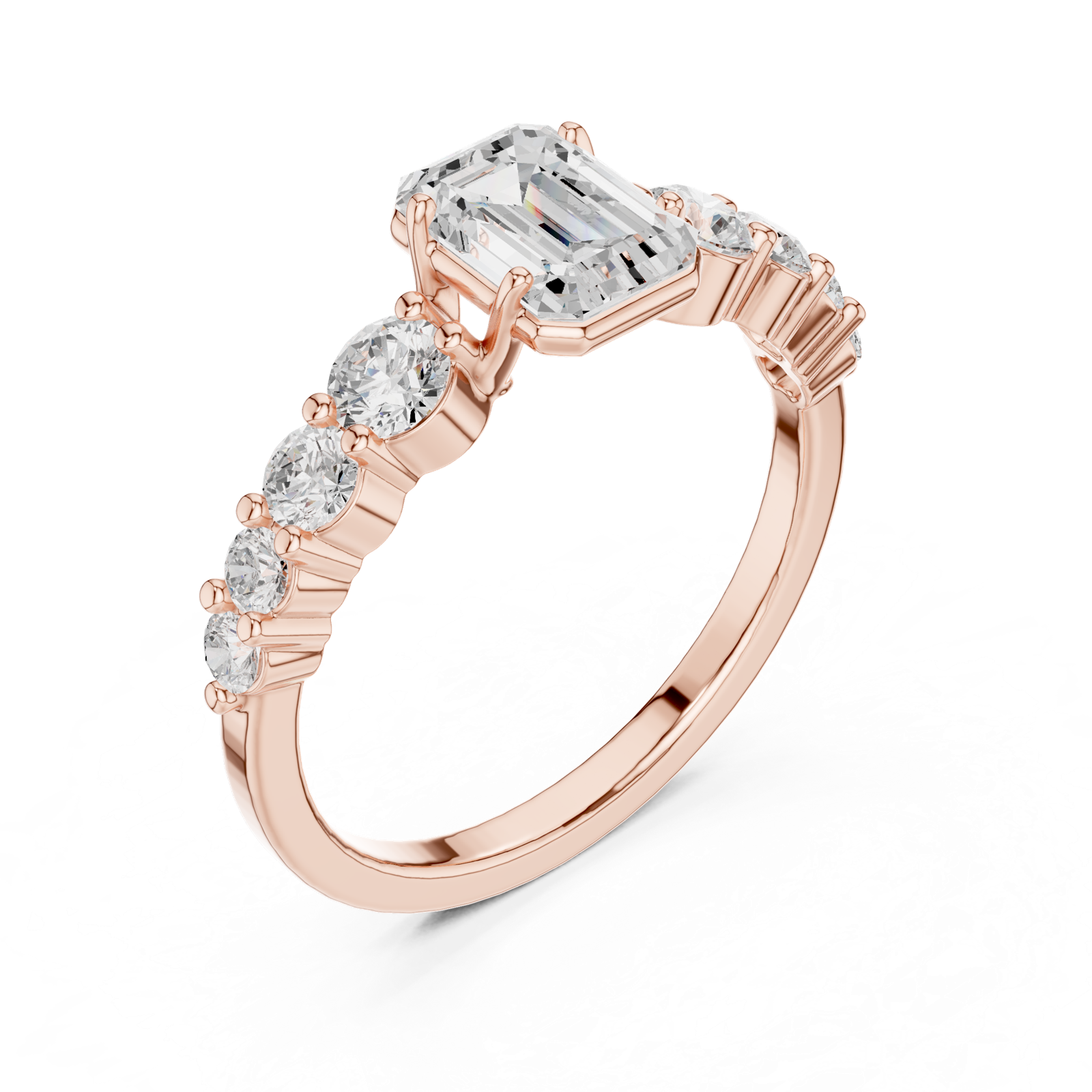 Gold Ring DDLR-1068, Rose Gold, view 2