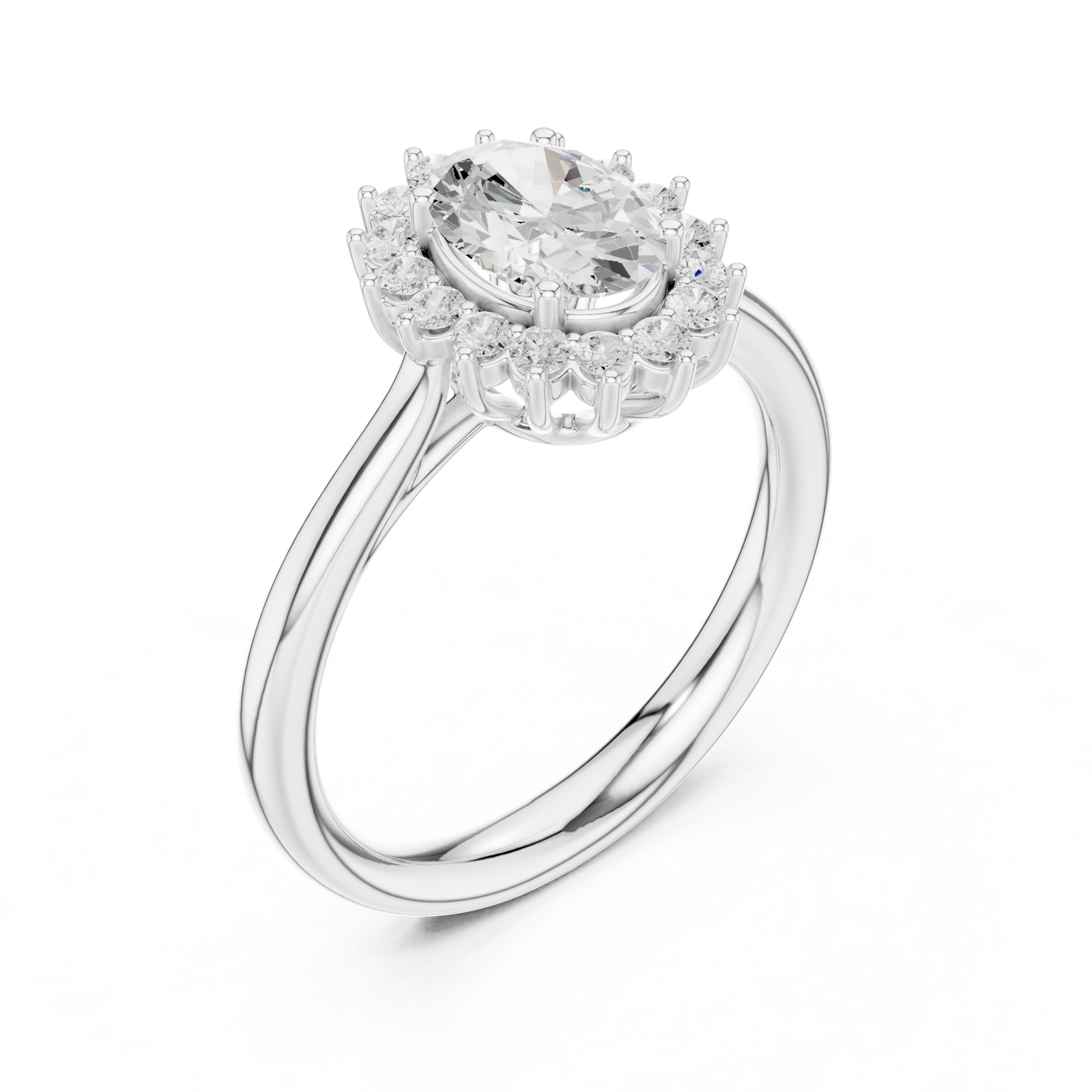 Gold Ring DDLR-698, White Gold, view 2