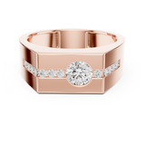 Gold Ring DDLR-390, Rose Gold, view 4