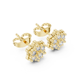 Gold Earrings 9-10048E, Yellow Gold, view 2