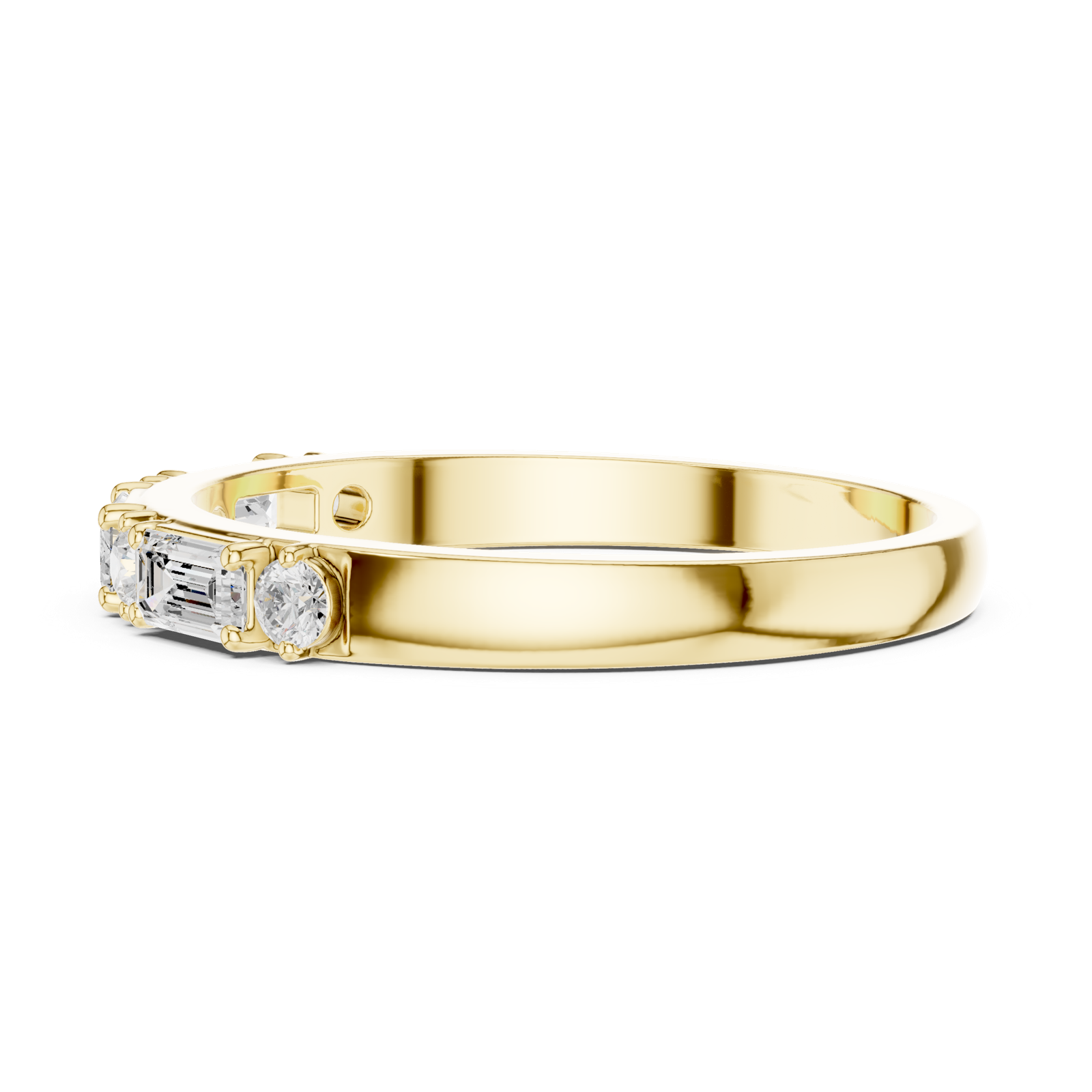 Gold Ring HLR-75, Yellow Gold, view 3
