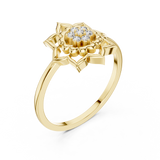 Gold Ring DR-6278, Yellow Gold, view 2
