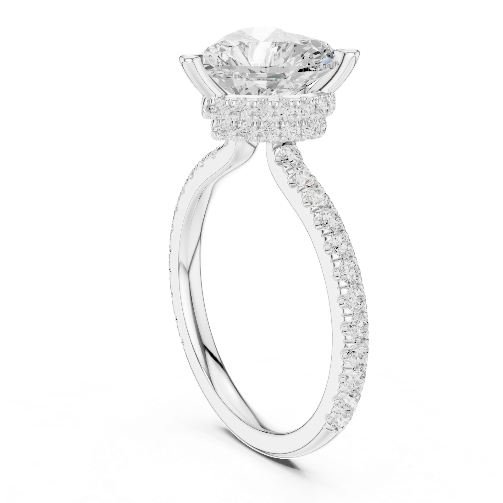 Gold Ring DDLR-1018, White Gold