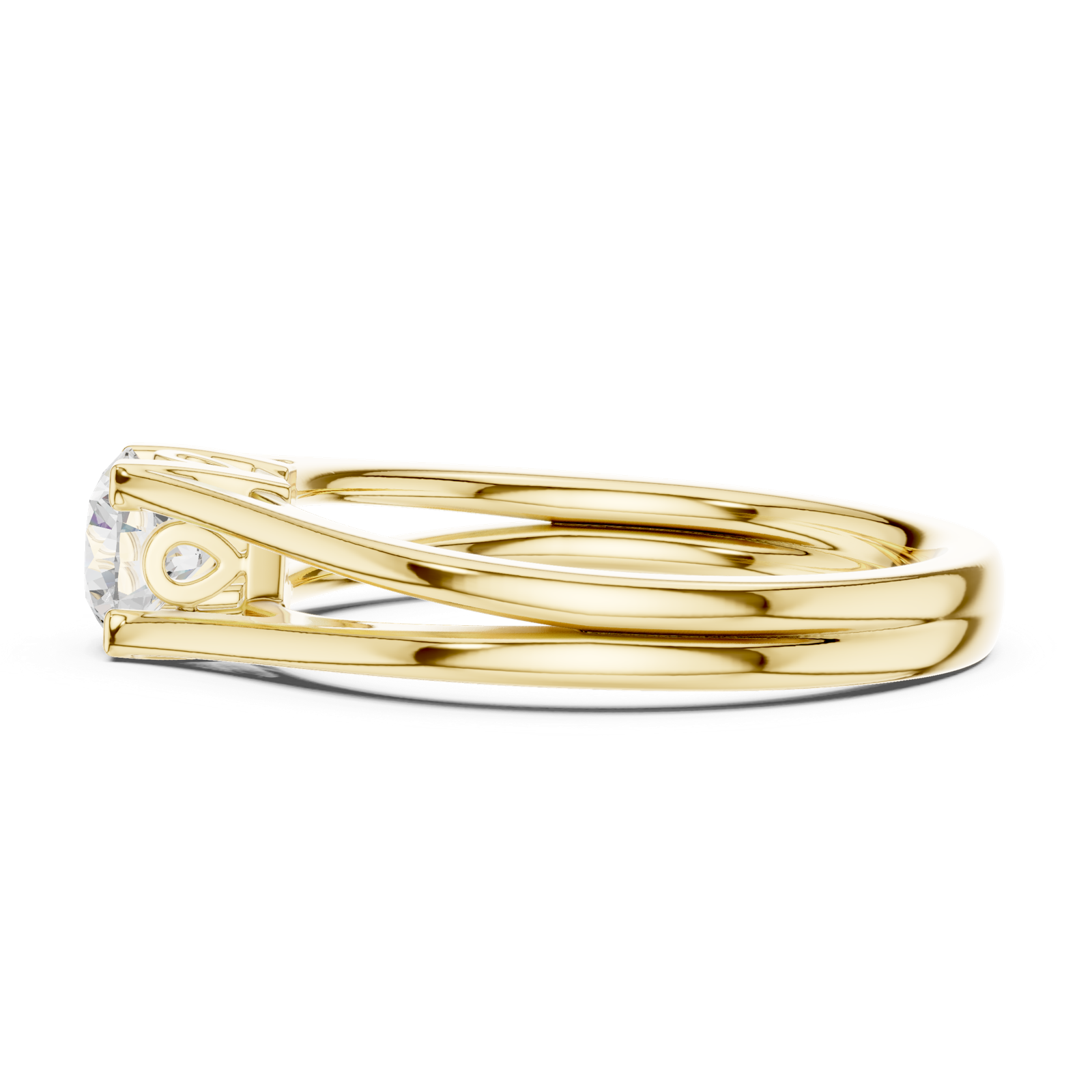 Gold Ring DDLR-545, Yellow Gold, view 3