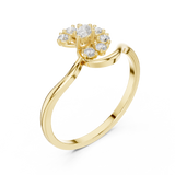 Gold Ring HLR-231, Yellow Gold, view 2