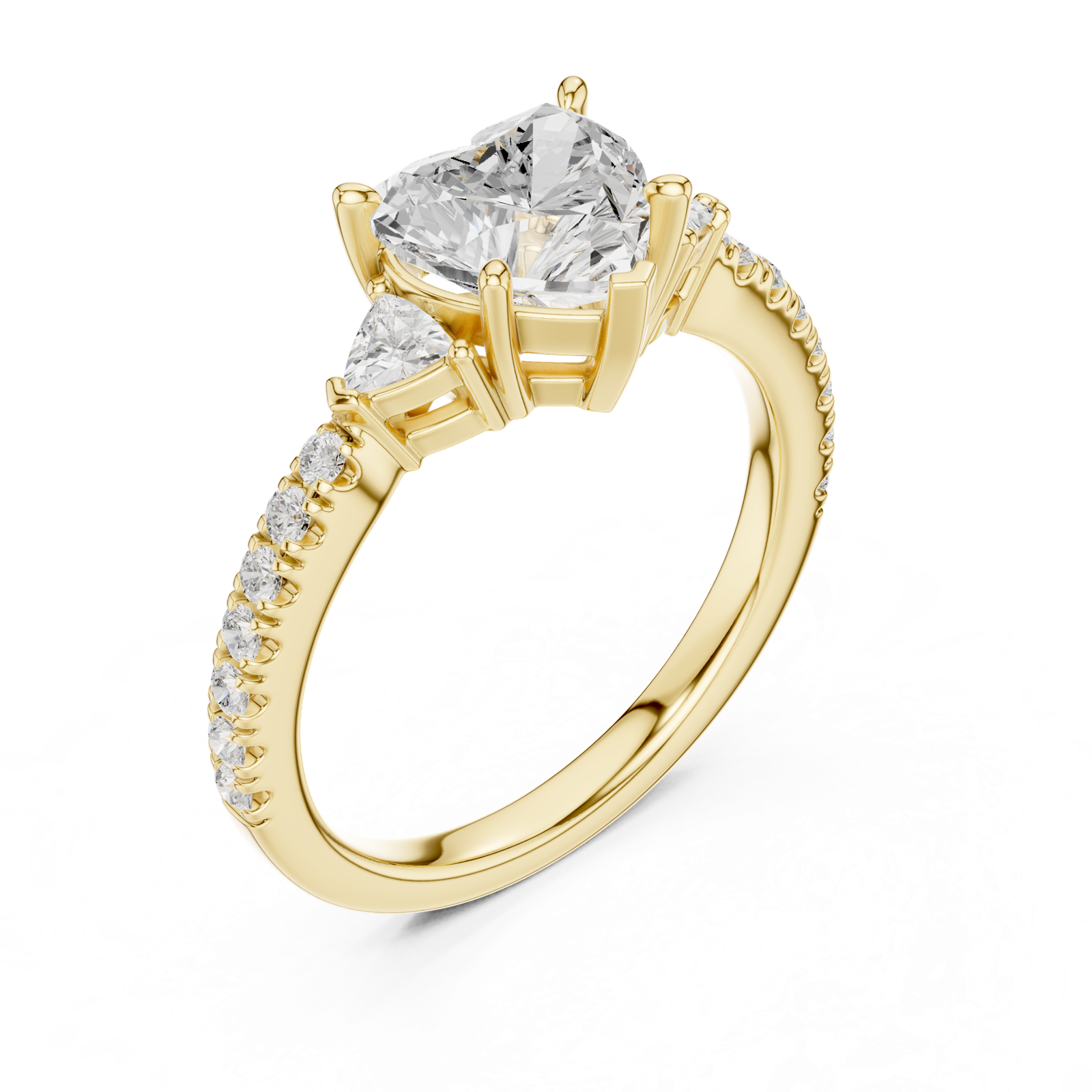 Gold Ring DDLR-858, Yellow Gold, view 2