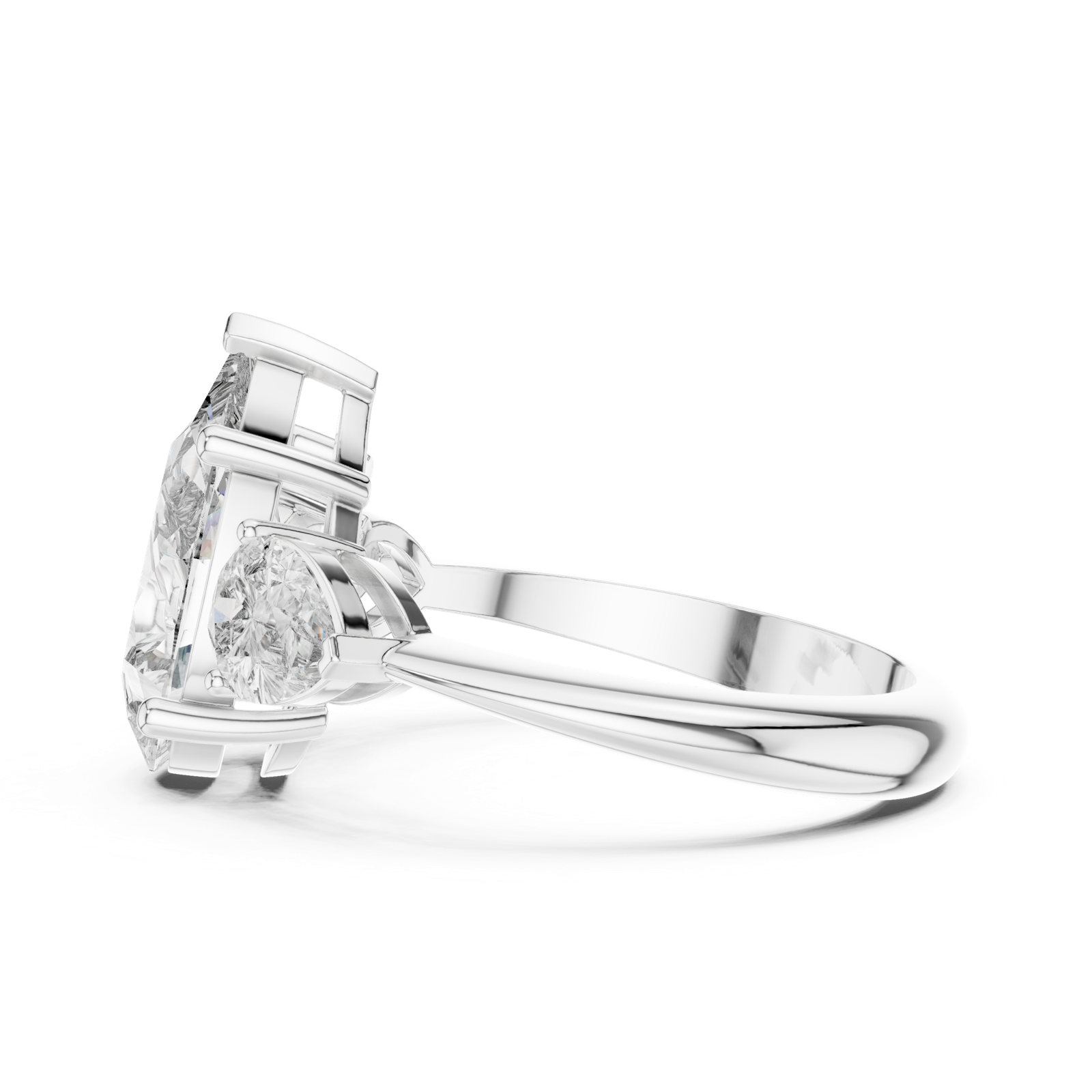 Gold Pendant 9-10033L_SS5, White Gold, view 3