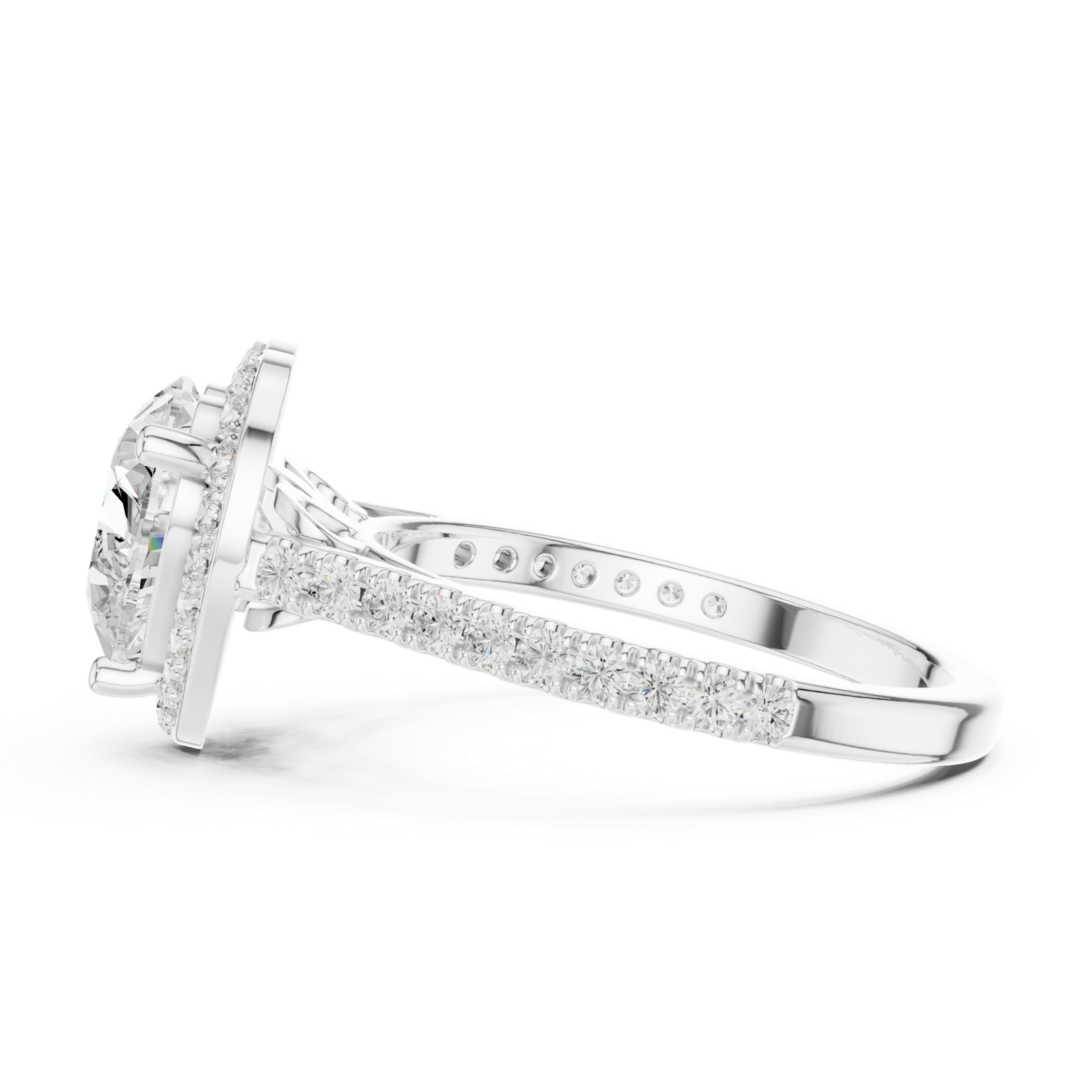 Gold Ring DDLR-432, White Gold, view 3