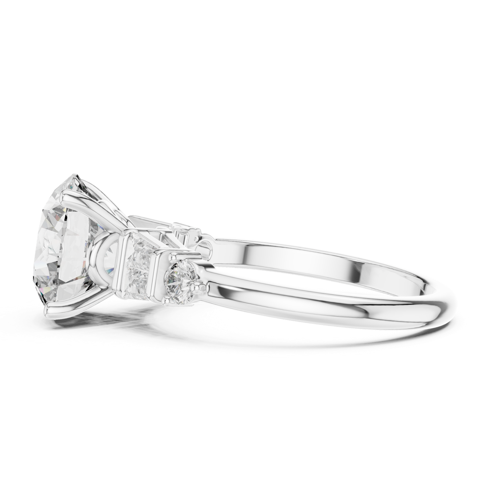 Gold Ring DDLR-157, White Gold, view 3