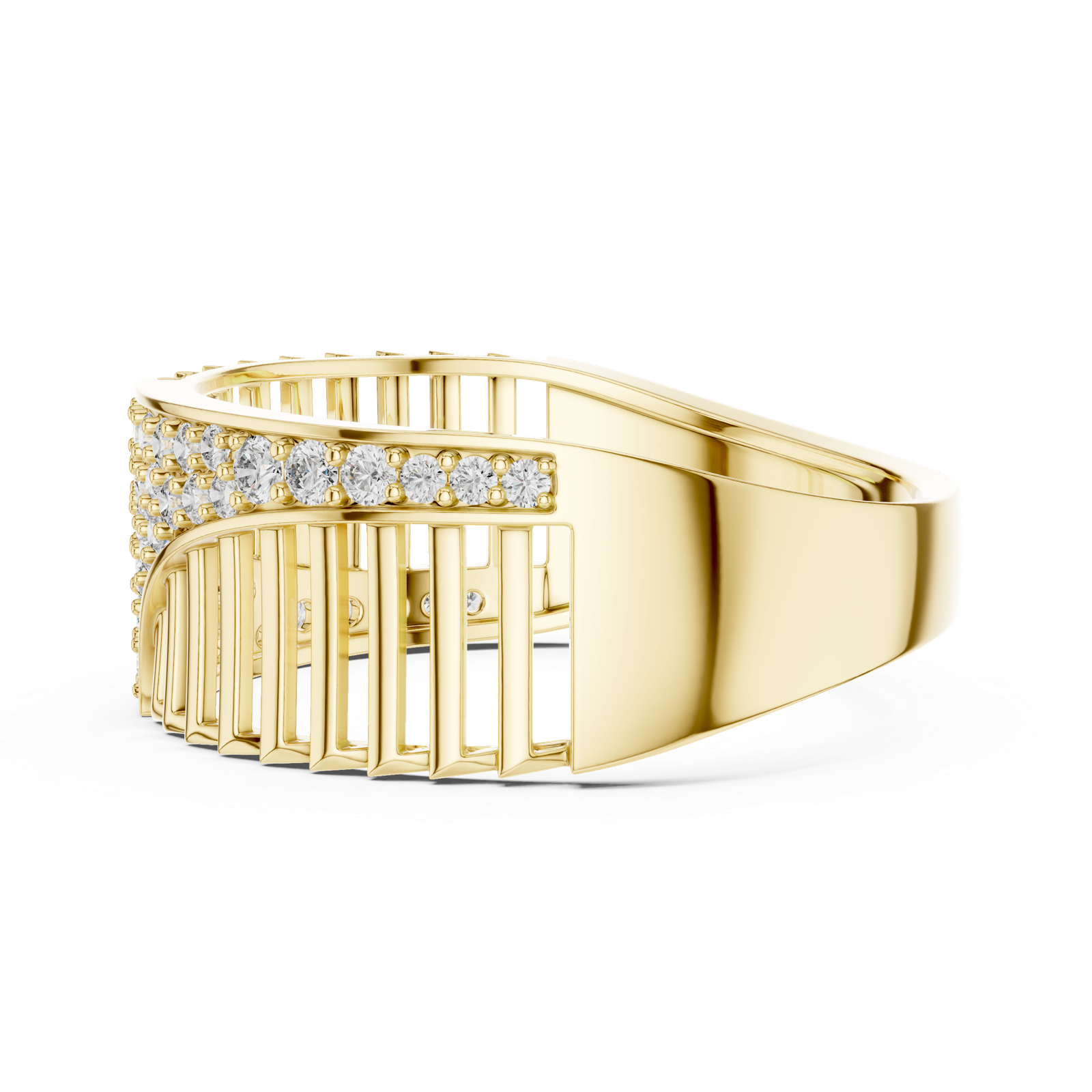 Gold Ring LR-01 (11), Yellow Gold, view 3