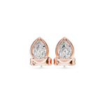 Gold Jewelry DDER-001, Pear center stone, Rose Gold, view 4