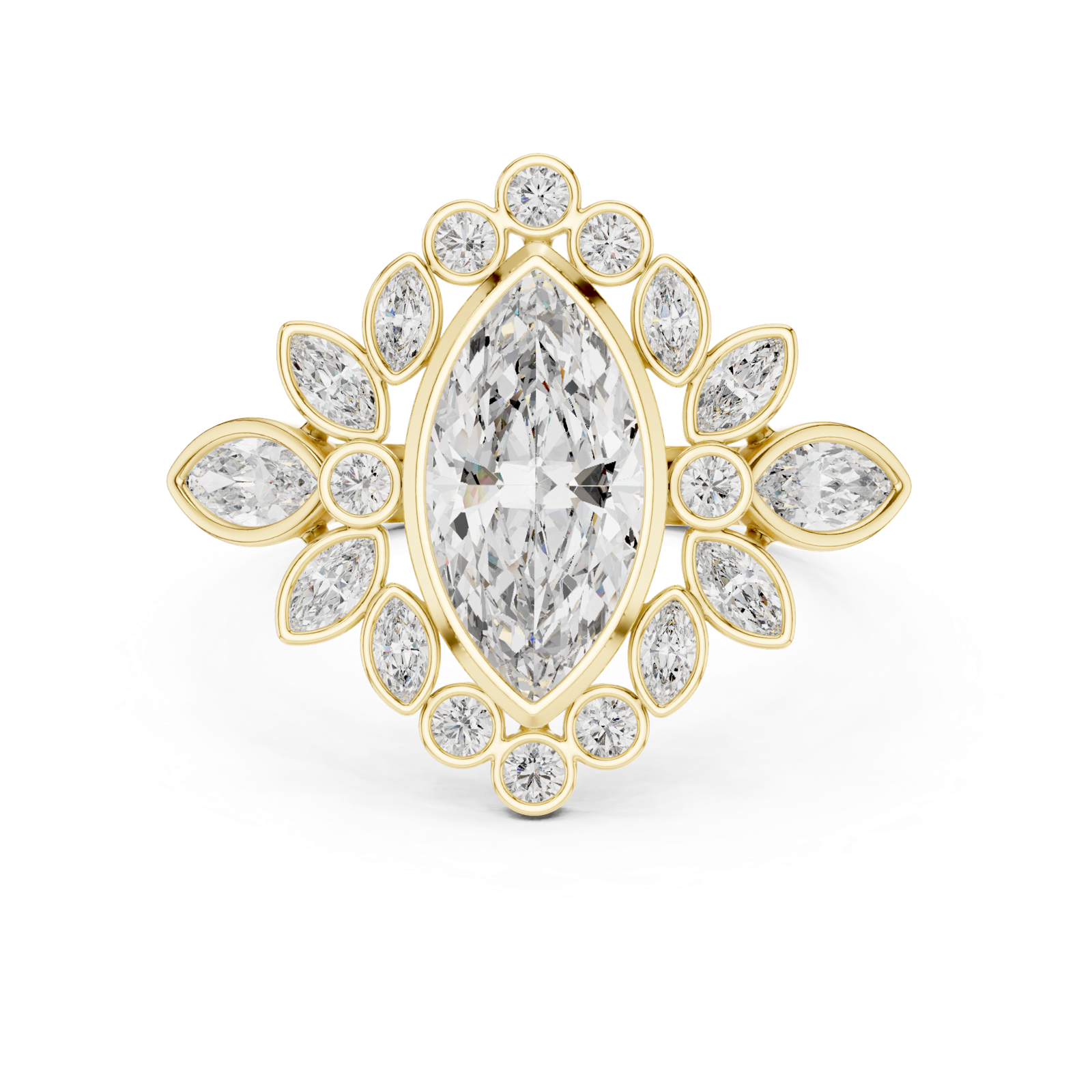 Gold Pendant 9-10019L_33, Yellow Gold